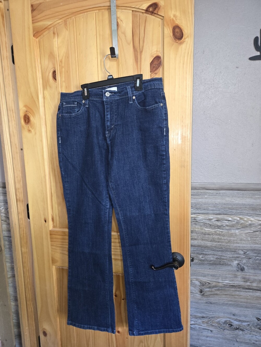 Levi's 515 Bootcut Jeans Womens 12 Dark Wash Blue Denim 5-Pocket Logo